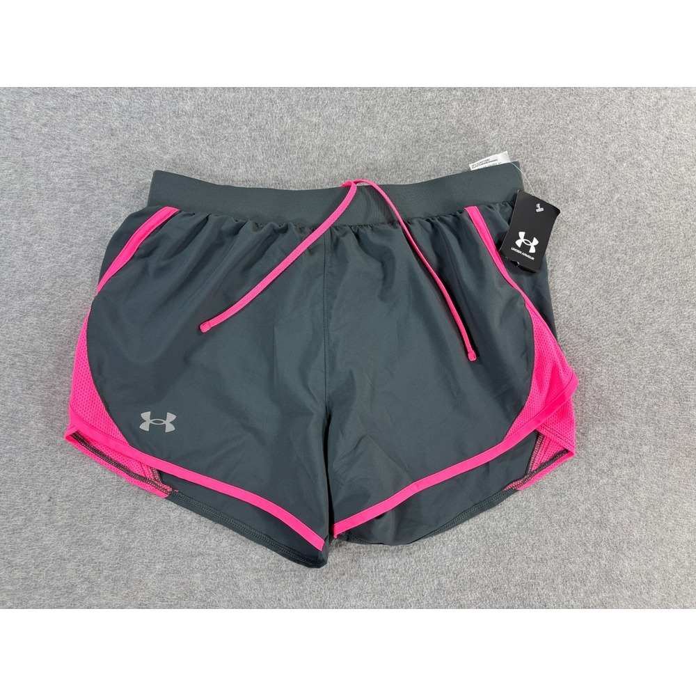 NWT Under Armour  Fly 2.0 Lined Running Shorts (Women's‎ Small) Gray -